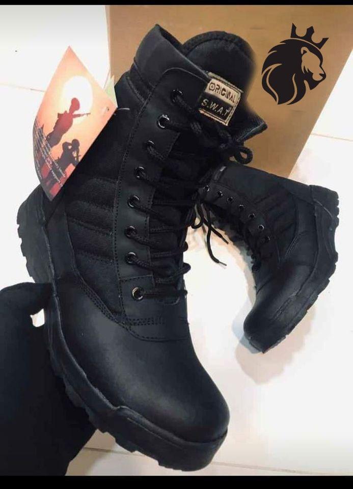 Mens Long Army Boots