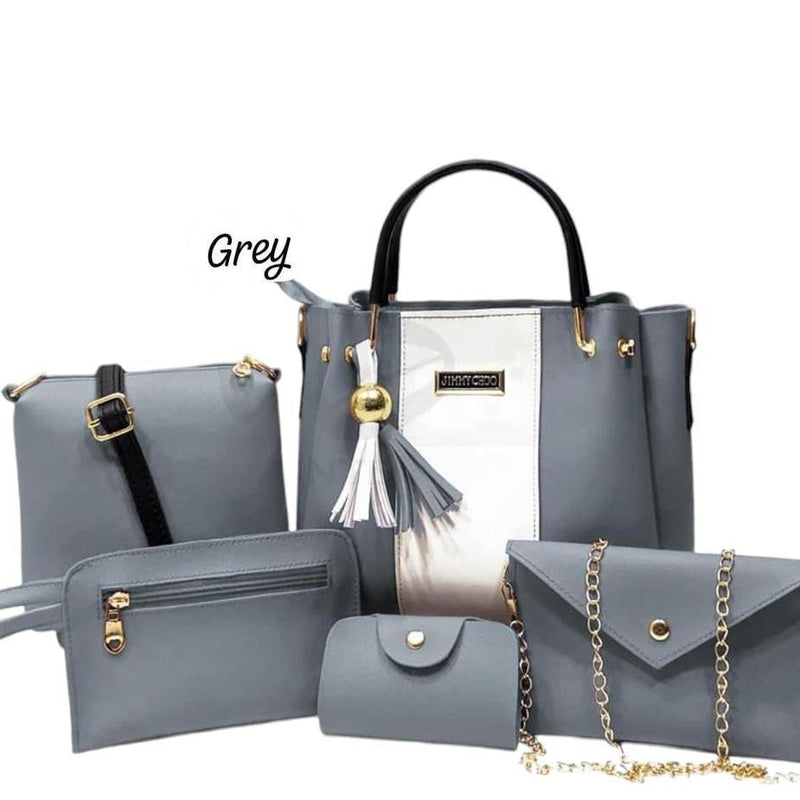 3 Pc Leather Hand Bags Set