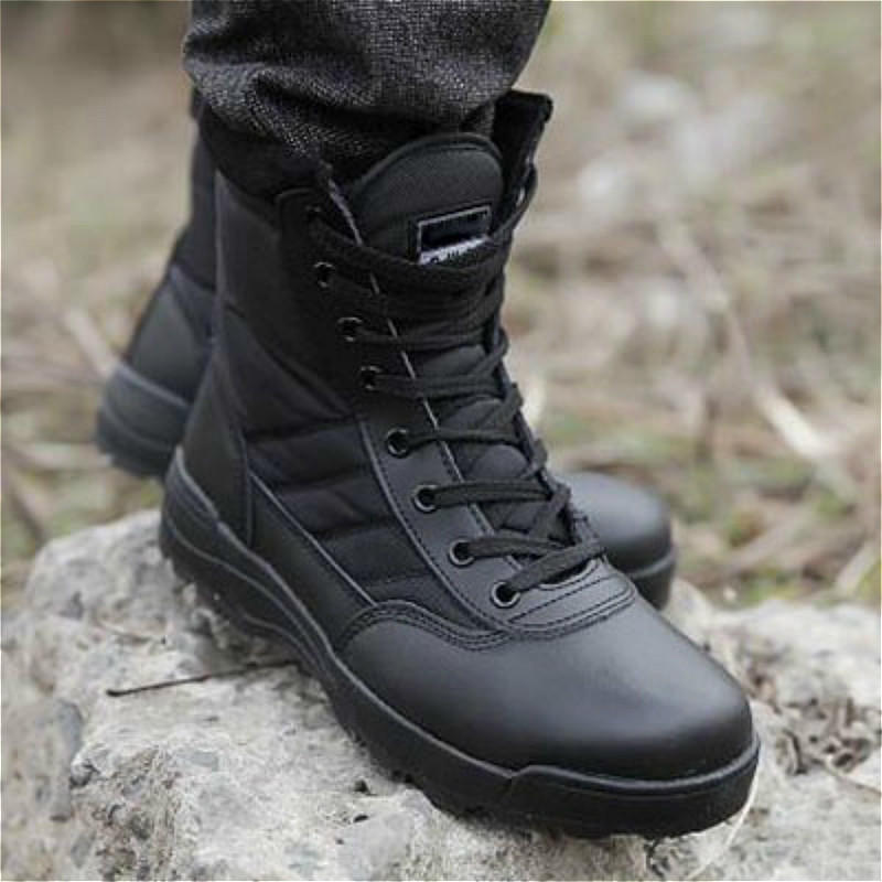 Mens Long Army Boots