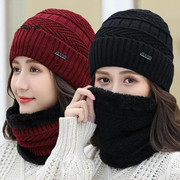 Cozy wool Beanie warmer Set 2 Pc