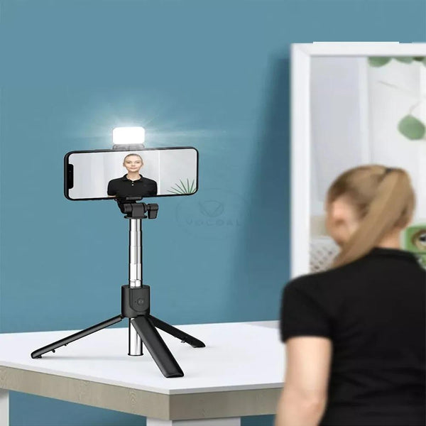 Selfie  Stick with LED Light Mini Tripod Stand