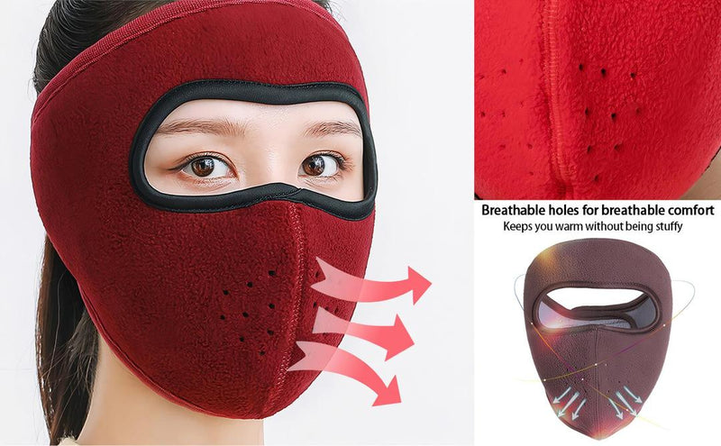 Weather Resistant Full Fleece Bike Mask 1 Pc